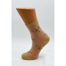 Dode Flora Tül Transparan Soket Çorap Slyt