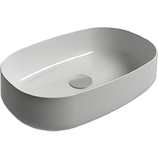 Newarc Lavellı Tezgah Üstü Lavabo - Mat Beyaz