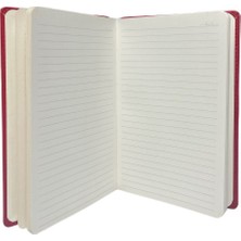 Eren Ofis 13X21 Termo Deri - Lastikli Çizgili Notebook Sırttan Kalem Takmalı Çizgili Defter