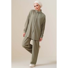 Bigdart T5858 Örme Tesettür Ikili Takım - Çağla