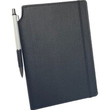 Eren Ofis 13X21 Termo Deri - Lastikli Çizgili Notebook Sırttan Kalem Takmalı Çizgili Defter