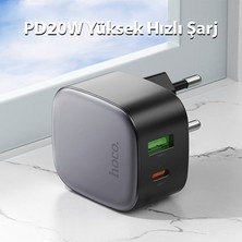 Ason Plus Hoco CS32A PD20W Usb+Type-C + Type-C Kablo Hızlı Şarj Adaptör Seti