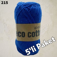 5’li Paket Eco Cotton - Rejenere Cotton Ip - 215 Çivit Mavi