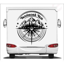 Sticker Usta Pusula Dağ Orman 4x4 Offroad Adventure Araba Oto Karavan Sticker 00081