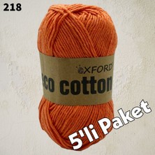 Oxford İplik 5’li Paket Eco Cotton - Rejenere Cotton Ip - 218 Portakal