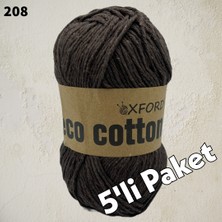 Oxford İplik 5’li Paket Eco Cotton - Rejenere Cotton Ip - 208 Koyu Kahve