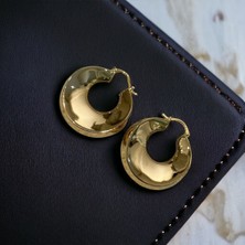 Nesly Accessories Ithal Seri Asimetrik Kesim Paslanmaz Çelik Halka Küpe