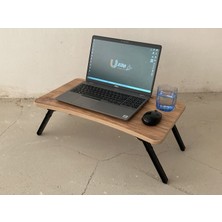 U Atölye Modern Laptop Tablet Bilgisayar Sehpası Katlanır Ayaklı Çalışma Kahvaltı Masası