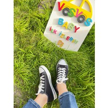 VOSVOSBABY Siyah Yetişkin Keten Ayakkabı