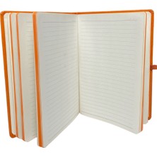 Eren Ofis Notebook Termo Deri 15X21 Kenar Boyalı Çizgili Lastikli Çizgili Defter - Kişiye Özel Isimli Hediye