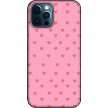 Gritty Apple iPhone 12 Pro Minik Kalpler Pembe Telefon Kılıfı