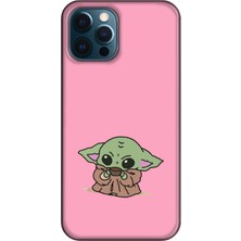 Gritty Apple iPhone 12 Pro Baby Yoda Pembe Telefon Kılıfı