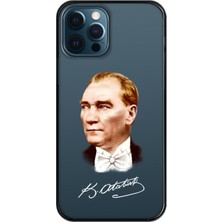 Gritty Apple iPhone 12 Pro Atatürk Imzalı Şeffaf Telefon Kılıfı