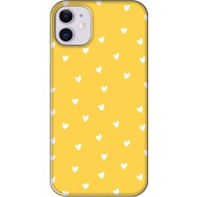 Gritty Apple iPhone 11 Minik Kalpler Sarı Telefon Kılıfı