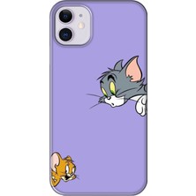 Gritty Apple iPhone 11 Tom ve Jerry Lila Telefon Kılıfı