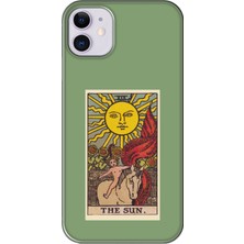 Gritty Apple iPhone 11 The Sun Tarot Yeşil Telefon Kılıfı