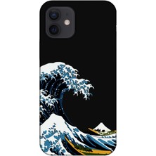 Gritty Apple iPhone 12 Mini Kanagawa Siyah Telefon Kılıfı