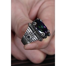 Ksr Moda Ksrmoda Mistik Topaz Taşlı 925 Ayar Gümüş Erkek Yüzük