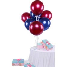 Kidspartim 7 Li Balon Demeti Bordo ve Laciver Balon