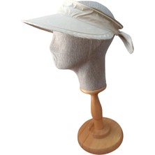 Salar Ticaret Kadın Vizör Şapka Ayarlanabilir Ekru