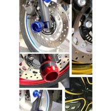 Aras Moto Motosiklet ,scooter Ön Teker Koruma Takozu Karbon Detaylı Kırmızı Renk 16 mm Millere Uygun-Arasmoto