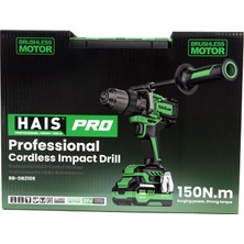 Hais Pro Profesyonel Darbeli Matkap 21 V 4.0 Ah Çift Akülü