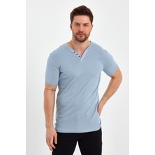Uomo Park 2124 Düğmeli Yaka Kısa Kollu T-Shirt