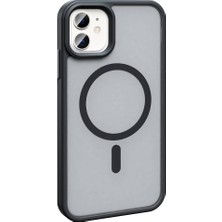 Voyo Apple iPhone 11 Magsafe Kamera Çıkıntılı Metal Tuş Kılıf Kapak