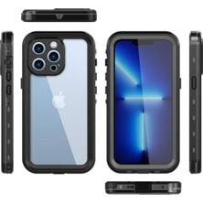 Tekno Trust Siyah Iphone 13 Pro Kılıf 1-1 Uyumlu Darbe Emici Kamera Koruyuculu 360 Su Geçirmez Kılıf iPhone 13