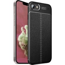 HANPORIUM Apple iphone SE 4 Uyumlu Deri Desenli Silikon Kılıf - Ultra Darbe Emici Kamera Korumalı Kapak