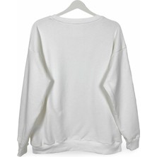 nirvoda Game Over Baskılı  Bisiklet Yaka Oversize Sweatshirt