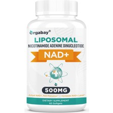 Orgabay Liposomal Nad+ Supplement 500 Mg  High Absorption  Boost Nad+ With Tmg 250 Mg  Than Nicotinamide Riboside  Support Cellular Energy  Healthy Aging  60 SOFTGELS 3637