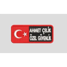 Arthur Cırt Bantlı Isim Soyisim ve Kan Grubu Yazılır Personel Isimliği Nakış Işleme Arma Patch Peç 9×4,5 cm