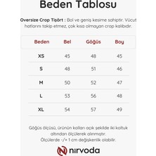 nirvoda Eyfel Kulesi Renkli Baskılı Oversize Crop Tişört