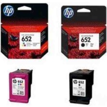 HP 652 Siyah F6V25AE + 652 Renkli F6V24AE Orijinal Kartuş Seti