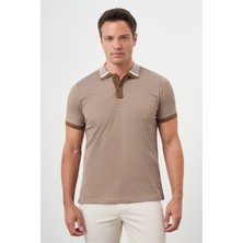 Morven  Erkek Taba Trend Polo Yaka Dynamic Fit T-Shirt