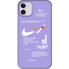 Gritty iPhone 11 Uyumlu  Nike Air Lila Telefon Kılıfı