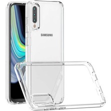 Techno Guru Samsung Galaxy A30S Tam Koruma Sağlayan Sert ve Şeffaf Coss Premium Silikon Kılıf