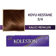 Wella Koleston Koleston Tüp Boya 50 ml No: 3.4 - Koyu Kestane X2