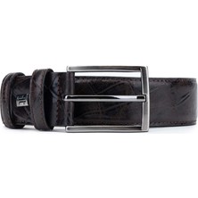 Tamer Tanca Erkek Hakiki Deri Kahverengi Klasik Kemer 483 26201 Erk Kemer Kahve Kroko