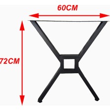 Cvtdesign Metal Ayak 30X50 1,5mm Kalınlık 60 x 72 cm Ayarlanabilir Bingolu Profil Ayaklar Metal Masa Ayağı