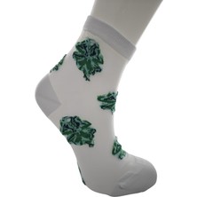 Dode Flora Tül Transparan Soket Çorap Slyt