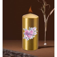 BK Kişiye Özel Sevgililer Günü Isimli Gold Blok Mum-22
