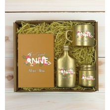 Bk Gift Kişiye Özel Isimli Dtf Anne Temalı Gold Defter & Kahve Fincanı & Kolonya & Mum Hediye Seti-1, Anneye Hediye, Anneler Günü Hediyesi