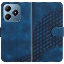 YH Market Realme C63 Geometrik Desen Flip Iş Manyetik Kart Pu Için Flip Case (Yurt Dışından)