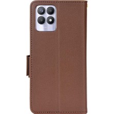 YH Market Realme 8i Cüzdan Pu Deri Manyetik Kart Yuvaları Tutucu Yan Toka Için Kılıf (Yurt Dışından)