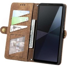 YH Market Sony Xperia 10 Vı Cüzdan Için Flip Case Basit Iş Darbeye Deri (Yurt Dışından)