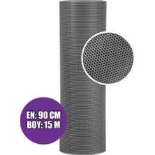 Sera Trend Kaydırmaz Bal Petek Paspas 90CMX15METRE Gri Pvc Z Mat Pas Pas  Iç Dış Mekan Yolluk Islak Zemin Halısı