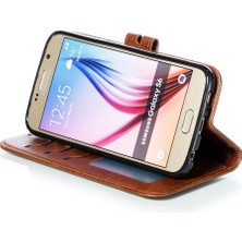 YH Mall Samsung Galaxy S6 Kabartmalı Kickstand Kart Tutucu Kapatma Için Cüzdan Kılıf (Yurt Dışından)