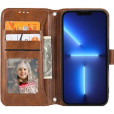 YH Mall Iphone 14 Için Flip Case Artı Kart Tutucu Pu Deri Kickstand Anti (Yurt Dışından)